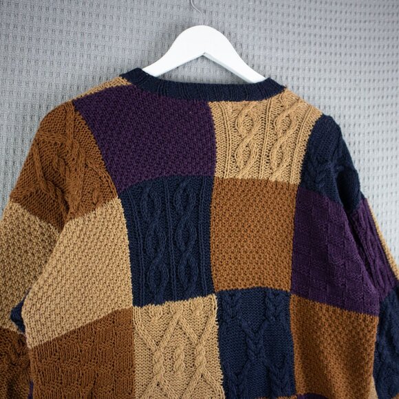 Braemar by Jeremy Scott Patchwork Knit Cardigan Medium - Picture 6 of 7
